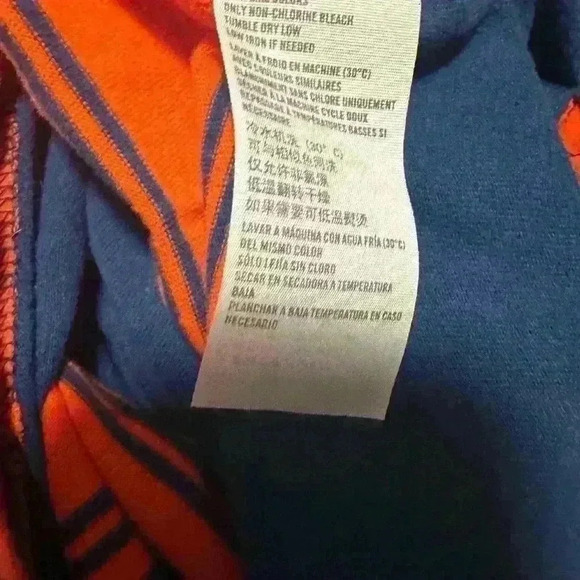 VTG 90’s Juniors Hollister XL Orange/blue Striped Tee. - Picture 8 of 9